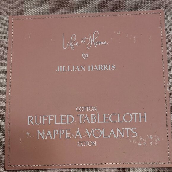 JF X Jillian Harris X Life at Home Rosewood Ruffled Tablecloth BNWT PINK - Picture 3 of 7